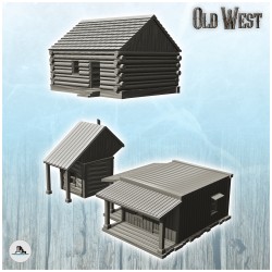 Set de trois bâtiments western en bois (25)