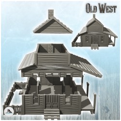 Maison western en bois avec terasse sous toit (29)