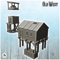 Set de bâtiment de gestion d'eau et de château d'eau western (30)