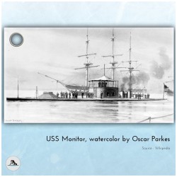 USS Monitor 1862 bâteau de guerre en métal (3)