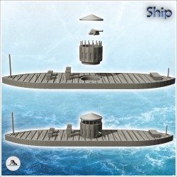 USS Monitor 1862 bâteau de guerre en métal (3)