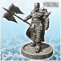 Viking warrior with beard,...