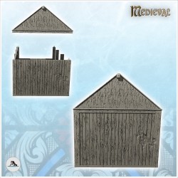 Wooden stable with thatched roof (13)