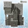 Manoir médiéval en pierre avec grande cheminée et pièce suspendue (18)