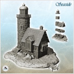Medieval lighthouse on...