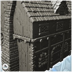 Maison médiévale en bois avec grande terrasse et cheminée (14)