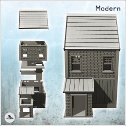 Maison en briques à étage avec annexe d'entrée (1)
