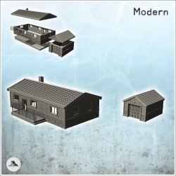 Modern house set with...