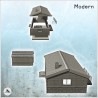 Modern house set with terrace and garden shed (2)