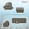 Modern house set with terrace and garden shed (2)