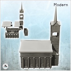 Modern wooden church with bell tower (4)