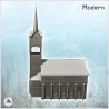 Eglise moderne en bois avec clocher (4)
