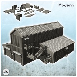 Large modern warehouse with...