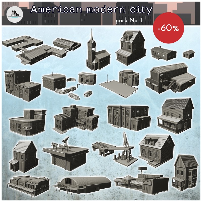 Pack de ville américaine moderne No. 1