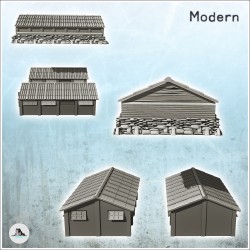 Set de trois baraquements militaires modernes (1)