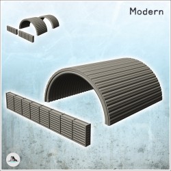 Set of accessories for modern military airbase with low walls (6)