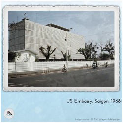 Building of the American embassy in Saigon (Vietnam)