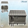 Tropical house on stilts with access ladder (11)