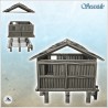 Tropical house on stilts with access ladder (11)
