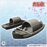 Ensemble de deux bateaux traditionnels smapan asians