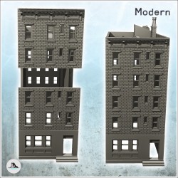 Immeuble résidentiel en briques avec cheminée et fronton (6)