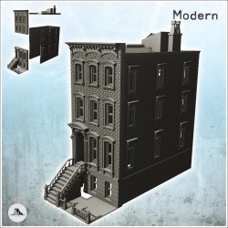Modern brick building with...