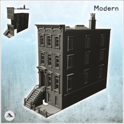 Immeuble moderne en briques avec escaliers avant et arrière (19)
