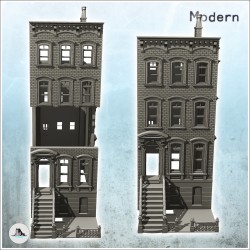 Immeuble moderne en briques avec escaliers avant et arrière (19)
