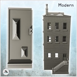 Modern brick building with front and back stairs (19)