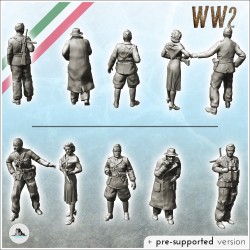 Personnages de l'évasion de Benito Mussolini (raid de Gran Sasso) avec Otto Skorzeny