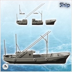 Long bateau de pêche moderne (5)