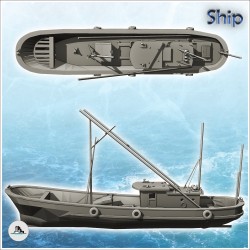 Long bateau de pêche moderne (5)