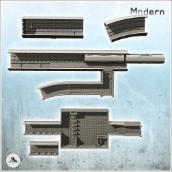 Set modulaire de réseau de métro sous-terrain avec tunnels et accès (6)