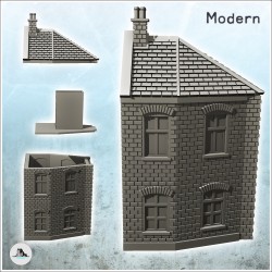 Bâtiment en brique avec toit en tuile et étage (8)