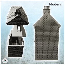Bâtiment en brique avec toit en tuile et étage (8)
