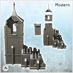 Église en ruine à clocher (avec version tour à dé) (9)