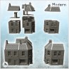 Set of brick houses with floors and store on the ground floor (10)