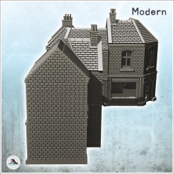 Set of brick houses with floors and store on the ground floor (10)