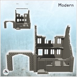 Maison en ruine avec escalier et arche (13)