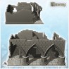 Bâtiment en ruine avec cour extérieure à arches (21)