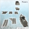 Locomotive à vapeur avec wagonnets de charbon et set de rails (4)
