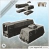 German armored train set with Panzer III turret