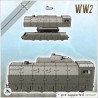 German armored train set with Panzer III turret