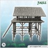 Raised log structure with roof (2)