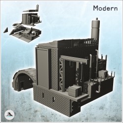 Modern brick factory with...
