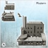 Modern brick factory with large chimney and access arch (intact version) (4)