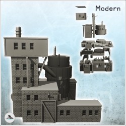 Brick industrial plant with large tank and elevated cabin (20)