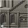 Large multi-storey brick factory on platforms with canopies and ramps (22)