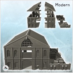 Large multi-storey brick industrial warehouse with outdoor storage area (intact version) (27)