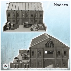 Grand entrepôt industriel en brique à étage avec emplacement de stockage extérieur (version intacte) (27)